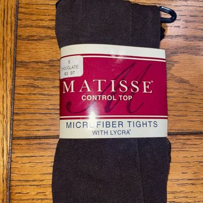 Matisse Control Top Microfiber Tights Size B - Chocolate Color - New